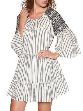 Free People Lola Embroidered Mini Dress